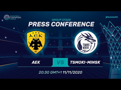 AEK v Tsmoki-Minsk - Press Conference | Basketball Champions League 2020/21