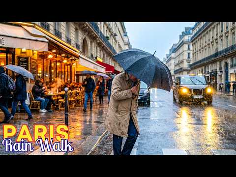 Paris in the Rain Is Pure Magic 🌧️ | 4K Paris Walk With Captions