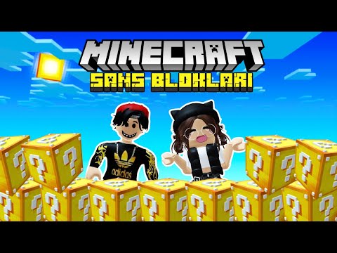ECE İLE BERABER ŞANS BLOKLARI KAPIŞMASI ⭐ EFE ARI ⭐ MINECRAFT