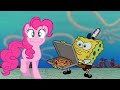 Pinkie Pie Trying To Get A Pizza From Spongebob My Little Pony