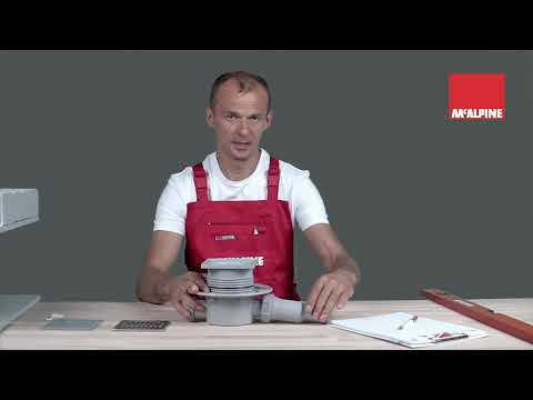 Трап для душа с сухим затвором и решеткой 115х115 мм из нержавеющей стали HCFG3 McALPINE - фото 2 - id-p1300266223