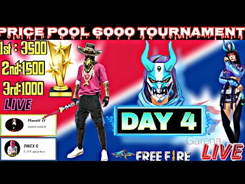 Rs6000 TOURNAMENT DAY 4 | GROUP "D" MATCH | FREE FIRE LIVE | #MANDILFF