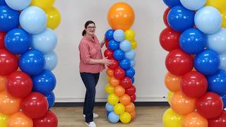 DIY Five Color Spiral Balloon Column | Easy Step by Step