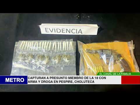 CAPTURAN A PRESUNTO MIEMBRO DE LA 18 CON ARMA Y DROGA EN PESPIRE, CHOLUTECA