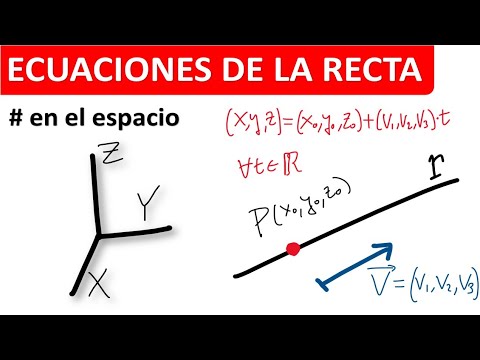 CÓMO OBTENER LAS ECUACIONES DE LA RECTA EN EL ESPACIO