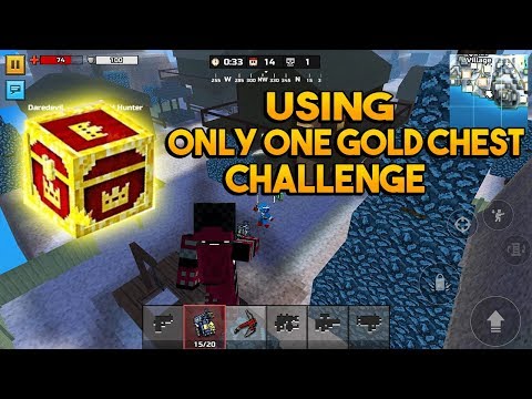 Pixel Gun 3D - Using only one gold chest challenge in battle royale
