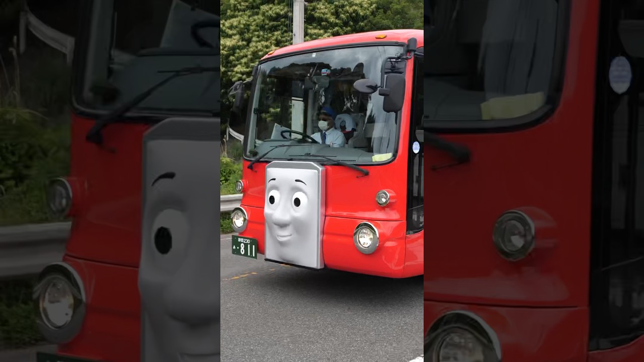 世界初！アニメ機関車トーマスとバスのバーティの追いかけっこする旅！ #jr #機関車トーマス