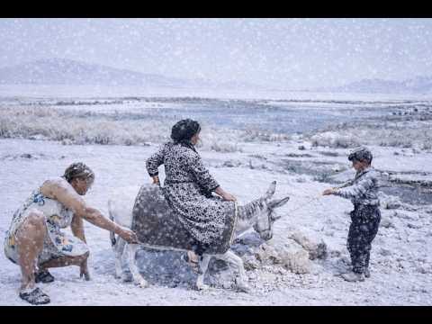 A Snowy Day in a Small Mountain Village