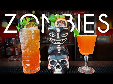 Evolution of the ZOMBIE Tiki Cocktail: 1934, 1947, and Modern Version