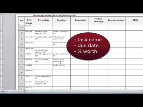 How To Create A Semester Plan