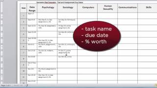 How to create a semester plan