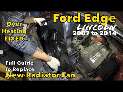 How to replace radiator fan on Ford Edge 2007 to 2014 & Lincoln FIX OVER HEATING on Ford & Lincoln