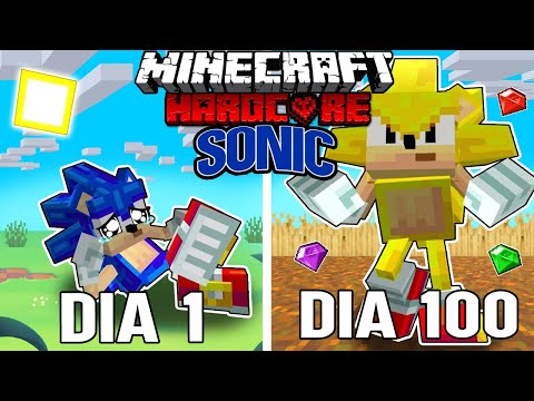 🌀I survived 100 DAYS as SONIC in Minecraft HARDCORE!