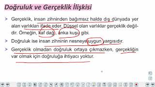 Eğitim Vadisi 10.Sınıf Felsefe 5.Föy Bilgi Felsefesi 1 Konu Anlatım Videoları