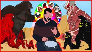 Evolution of BATMAN GODZILLA vs Evolution of RED SHIN GODZILLA | Levan Polkka Meme Song