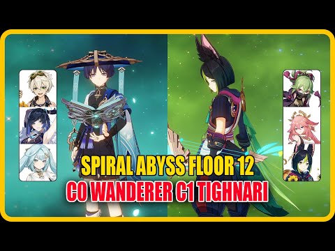 C0 Wanderer and C1 Tighnari Spread Spiral Abyss 3.5 | Genshin Impact
