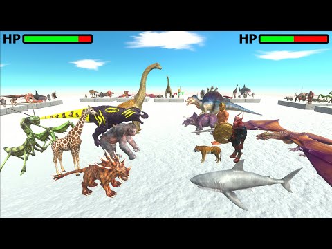 Strongest Team Random Tournament on Snowland Arena - Animal Revolt Battle Simulator