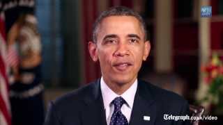 President Obama praises freedom of speech in Thanksgiving message
