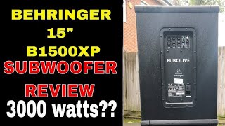 Video thumbnail for Behringer Eurolive B1500XP Active 15 inch Subwoofer Review 3000W by DJ Blink-Blink