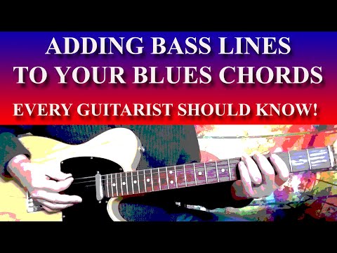 ADDING BASS LINES TO YOUR BLUES CHORDS - Every Guitarist Should Know This!