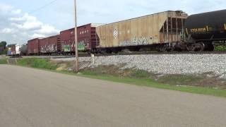 preview picture of video 'NS 126 Mixed Freight NB through Concord Tn.'