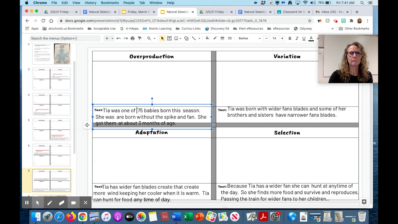 How to do the Natural Selection Storyboard.
