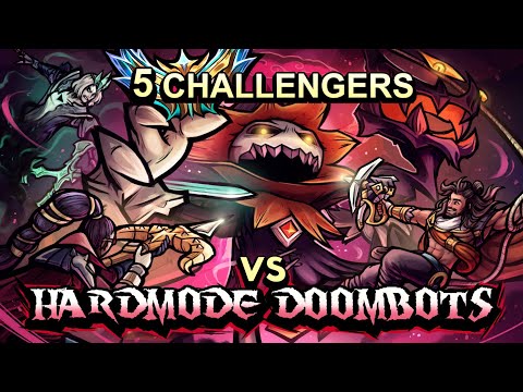 5 CHALLENGER PLAYERS VS DOOM BOTS (HARD MODE)