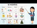 January February March Nursery Rhymes By Kzkidz Months Year Song Animation Preschool Song For Kids