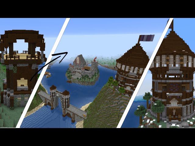 Transform Minecraft Build Pillager Outpost To Crazy Medieval Village Minecraft Map
