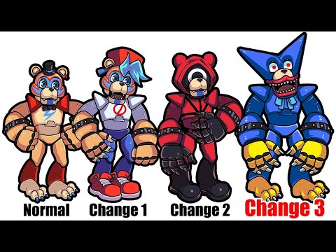 FNF comparison Battle FNAF Security Breach Freddy Change Animation
