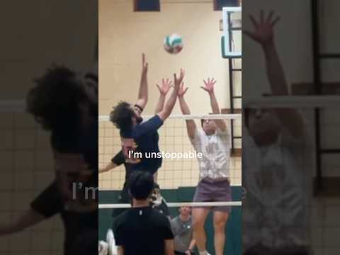 The unstoppable volleyball move #volleyball #dunk #volleyballplayer #haikyuu #game #set #comedy