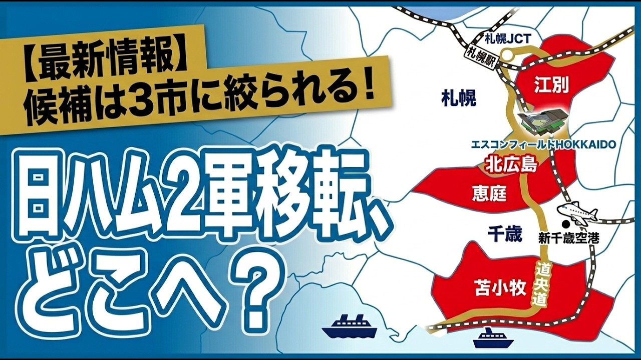 日ハム2軍の移転先は？江別・恵庭・苫小牧を徹底比較！儲かるファーム構想の全貌