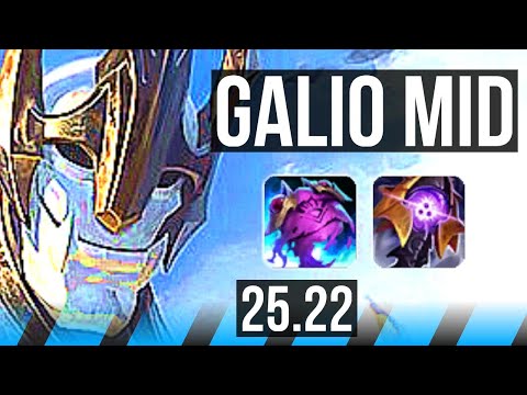 GALIO vs AKALI (MID) | 11/2/7, Godlike | KR Challenger | 25.22