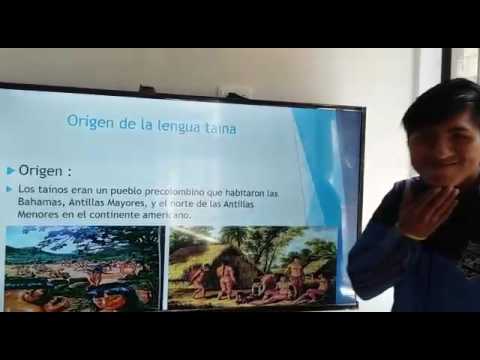 trabajo de la lengua taina