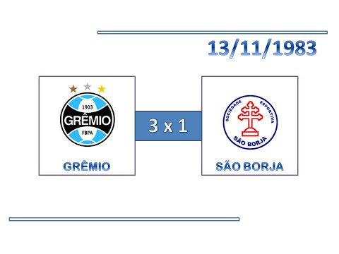 GOLS: Grêmio 3 x 1 São Borja - 13/11/1983 - Campeonato Gaúcho