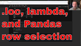 Selecting rows in Pandas using .loc and lambda