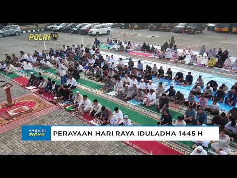 POLRESTA SAMARINDA GELAR SHALAT IDULADHA &amp; PENYEMBELIHAN HEWAN KURBAN