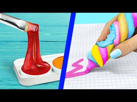 12 Edible School Supplies / Weird Ways To Sneak Food Into Class Video