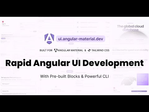 Angular Material Blocks video preview