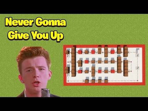 "Never Gonna Give You Up" - Rick Astley (Rick Roll) Minecraft Note Blocks Tutorial