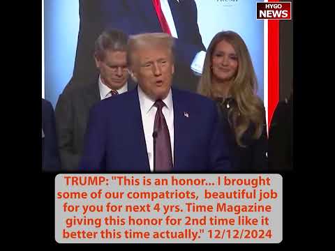Trump Rings Opening Bell at New York Stock Exchange; Trump was named TIME’s ‘person of the year’