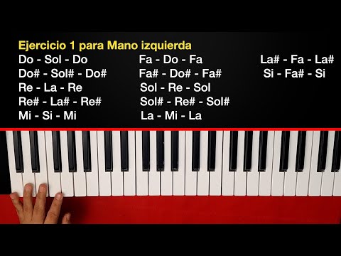 Ejercicios de piano para la mano izquierda