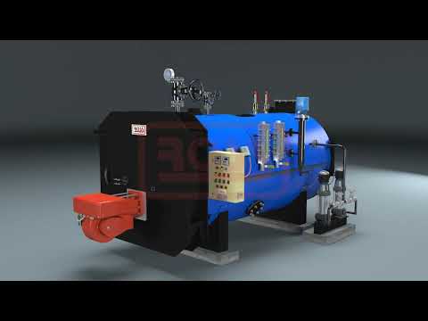 Oil & gas fired horizontal steam boiler, 100-3000