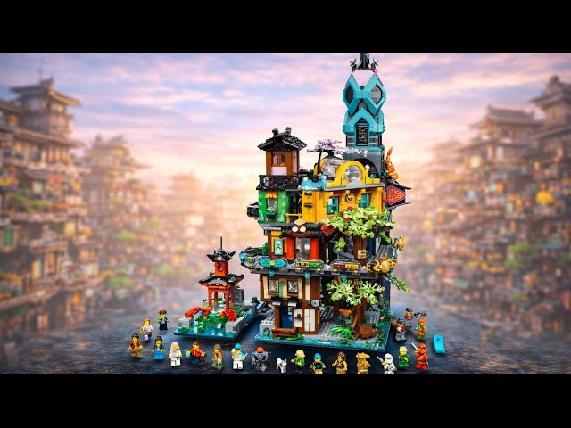 Vídeo relacionado con LEGO NINJAGO NINJAGO City Gardens 71741 Building Kit; Ninja House Playset Featuring 19 Minifigures, New 2021 (5,685 Pieces)