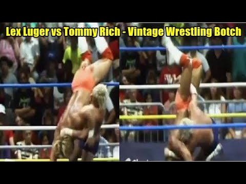 Lex Luger vs Tommy Rich - Vintage Wrestling Botch