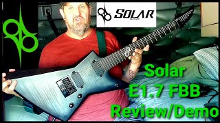 Video thumbnail for Solar Guitars E1.7 FBB Review Demo by Truck Driver Shawn