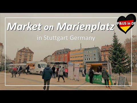 【Stuttgartドイツ】🇩🇪Market on Marienplatz Stuttgart Germany / Stuttgart Walking Tour / Germany Vlog