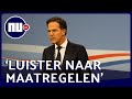 Rutte ergert zich aan mensen die niet luisteren naar maatregelen | NU.nl
