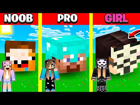 Minecraft Battle: BOY STATUE BASE HOUSE BUILD CHALLENGE - NOOB vs PRO vs GIRL / Animation