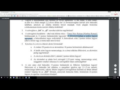 Informatika érettségi középszint - 2014. október - 1. Izzócsere - WORD